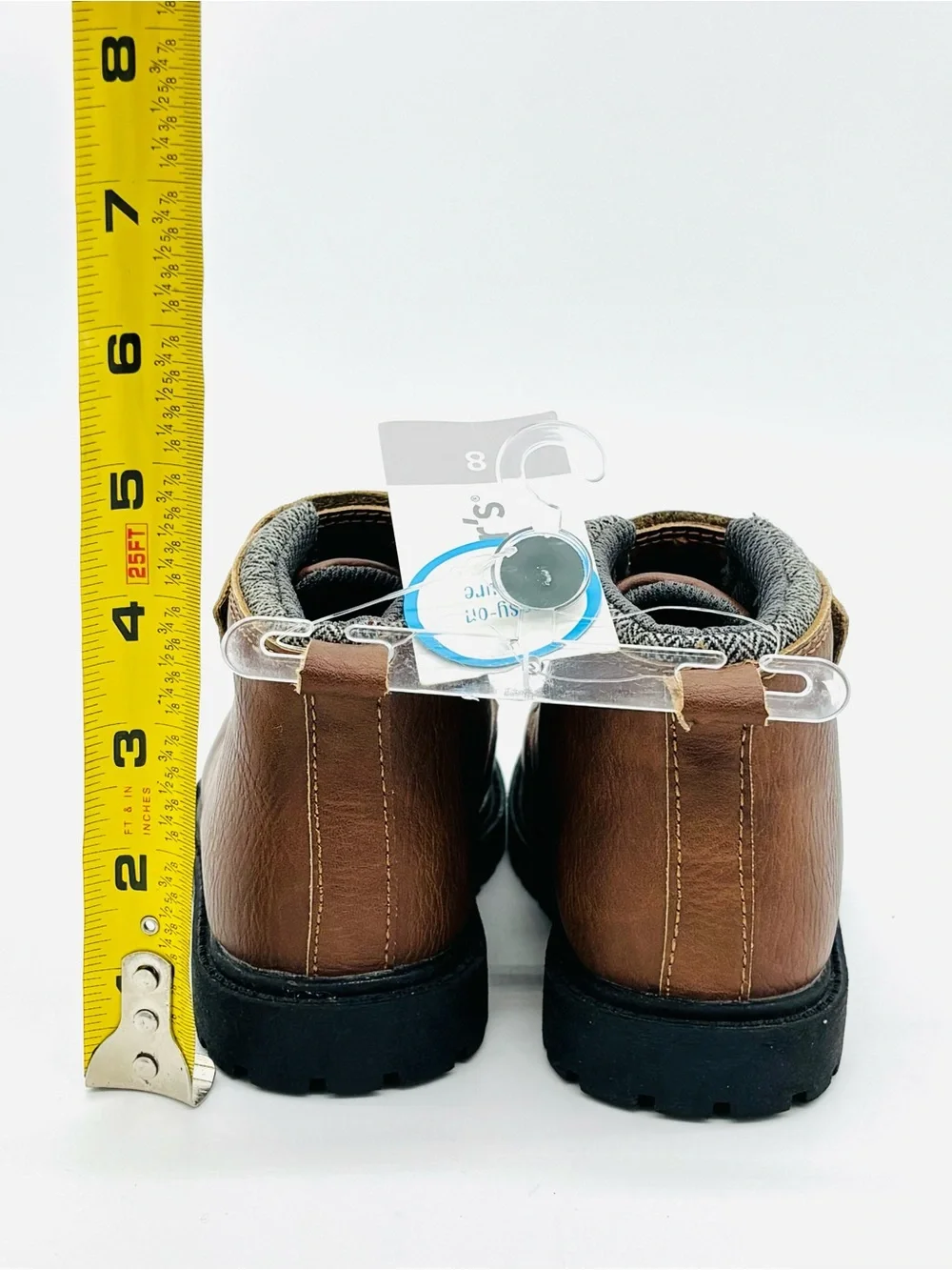 Carters Baxter2 CR Toddler Work Hiking Boots 8 Brown Rugged Utility Hook Loop